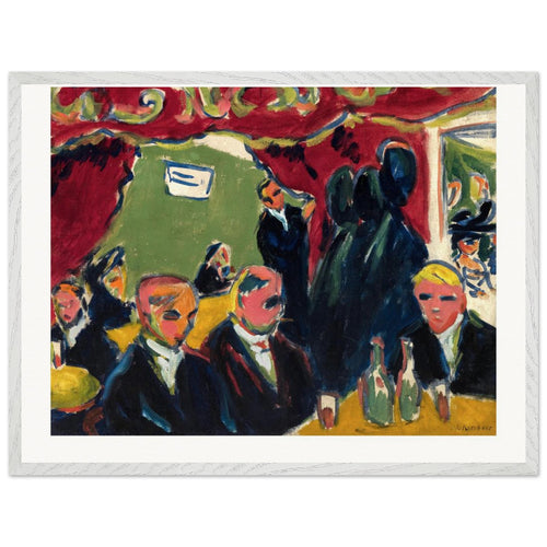Tavern (1909) by Ernst Ludwig Kirchner. Archival Print on Museum Quality Matte Paper. Premium Wood Framed Wall Art. Original Aspect Ratio