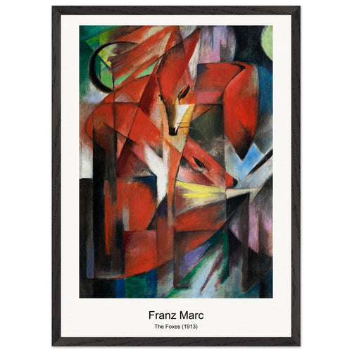 The Foxes (1913) by Franz Marc. Archival Print on Museum Quality Matte Paper. Premium Wood Framed Wall Art. Optimised Aspect Ratio.