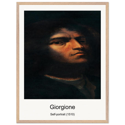 Self-portrait (1510) by Giorgione. Archival Print on Museum Quality Matte Paper. Premium Wood Framed Wall Art. Optimised Aspect Ratio.