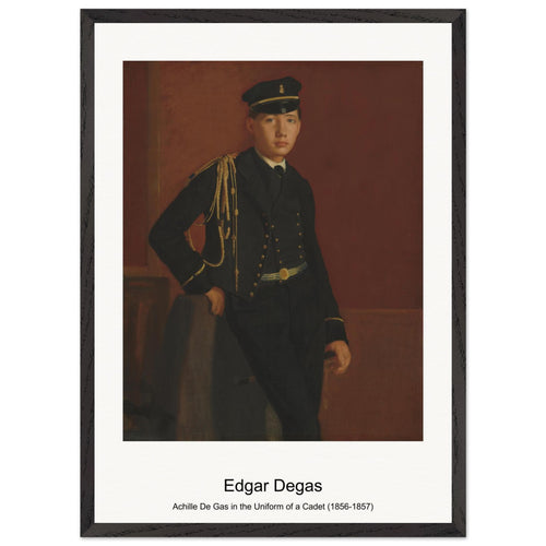 Achille De Gas in the Uniform of a Cadet (1856-1857) by Edgar Degas. Archival Print on Museum Quality Matte Paper. Premium Wood Framed Wall Art. Original Aspect Ratio