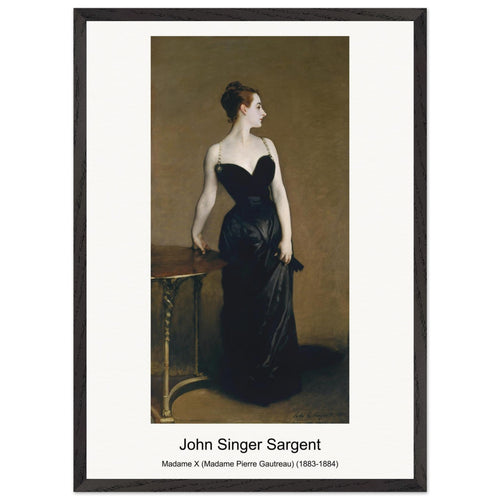 Madame X (Madame Pierre Gautreau) (1883-1884) by John Singer Sargent. Archival Print on Museum Quality Matte Paper. Premium Wood Framed Wall Art. Original Aspect Ratio