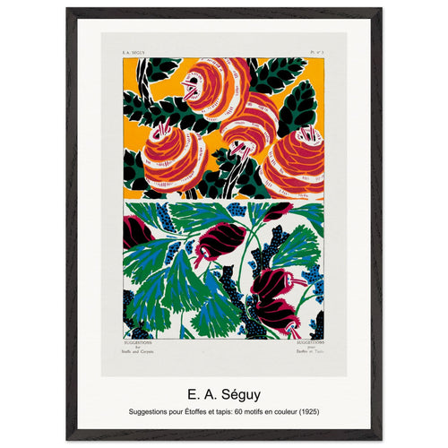 Leaf pattern from Bijutsu Sekai (1893-1896) by Watanabe Seitei. Archival Print on Museum Quality Matte Paper. Premium Wood Framed Wall Art. Original Aspect Ratio