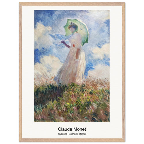 Suzanne Hoschedé; (1886) by Claude Monet. Archival Print on Museum Quality Matte Paper. Premium Wood Framed Wall Art. Original Aspect Ratio