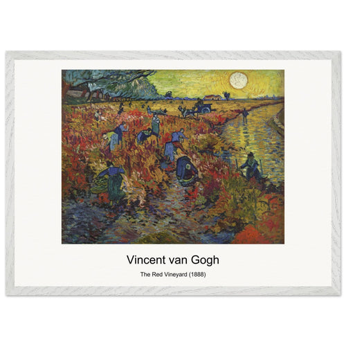 The Red Vineyard (1888) by Vincent van Gogh. Archival Print on Museum Quality Matte Paper. Premium Wood Framed Wall Art. Original Aspect Ratio