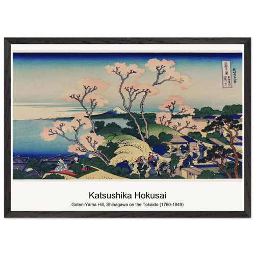 Goten-Yama Hill, Shinagawa on the Tokaido (1760-1849) by Katsushika Hokusai. Archival Print on Museum Quality Matte Paper. Premium Wood Framed Wall Art. Optimised Aspect Ratio.