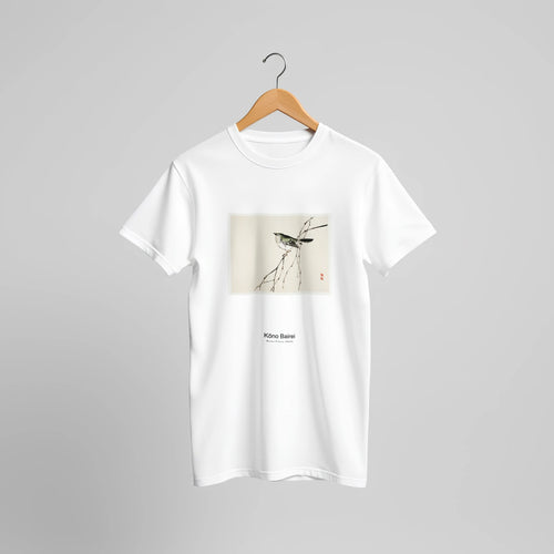 Bairei Gakan (1913) by Kōno Bairei. Custom Print on a 100% Airlume Combed and Ring-Spun Cotton Unisex Crewneck T-shirt Original Aspect Ratio
