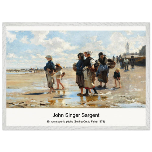 En route pour la pêche (Setting Out to Fish) (1878) by John Singer Sargent. Archival Print on Museum Quality Matte Paper. Premium Wood Framed Wall Art. Optimised Aspect Ratio.