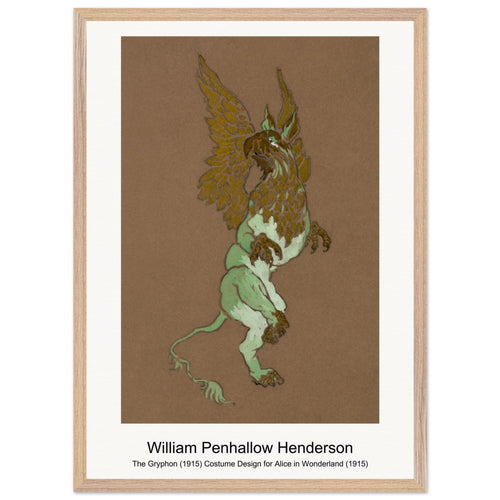 The Gryphon (1915) Costume Design for Alice in Wonderland (1915) by William Penhallow Henderson. Archival Print on Museum Quality Matte Paper. Premium Wood Framed Wall Art. Original Aspect Ratio