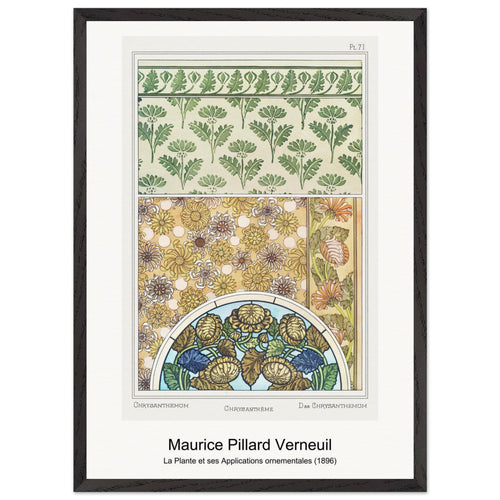 La Plante et ses Applications ornementales (1896) by Maurice Pillard Verneuil. Archival Print on Museum Quality Matte Paper. Premium Wood Framed Wall Art. Original Aspect Ratio