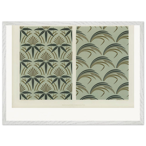 Diaper Patterns for Vertical Surfaces Japanese antique pattern from The Practical Decorator and Ornamentist (1892) by G. A. and M. A. Audsley. Archival Print on Museum Quality Matte Paper. Premium Wood Framed Wall Art. Original Aspect Ratio