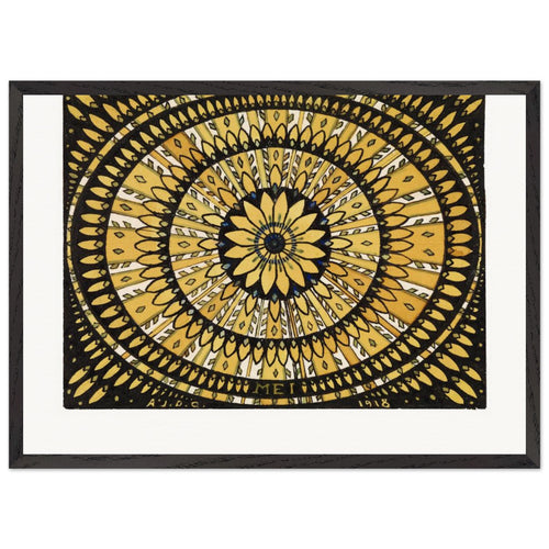 Rosette from stylized flowers and leaves (1918) by Julie de Graag. Archival Print on Museum Quality Matte Paper. Premium Wood Framed Wall Art. Original Aspect Ratio