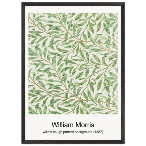 Larkspur pattern wall decor (1874) by William Morris. Archival Print on Museum Quality Matte Paper. Premium Wood Framed Wall Art. Optimised Aspect Ratio.