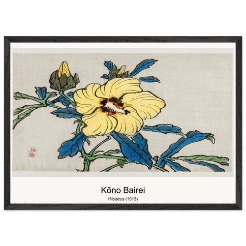 Hibiscus (1913) by Kōno Bairei. Archival Print on Museum Quality Matte Paper. Premium Wood Framed Wall Art. Optimised Aspect Ratio.