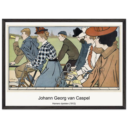 Hamers rijwielen (1912) by Johann Georg van Caspel. Archival Print on Museum Quality Matte Paper. Premium Wood Framed Wall Art. Original Aspect Ratio