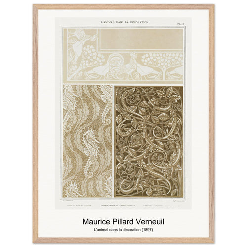 L'animal dans la décoration (1897) by Maurice Pillard Verneuil. Archival Print on Museum Quality Matte Paper. Premium Wood Framed Wall Art. Optimised Aspect Ratio.