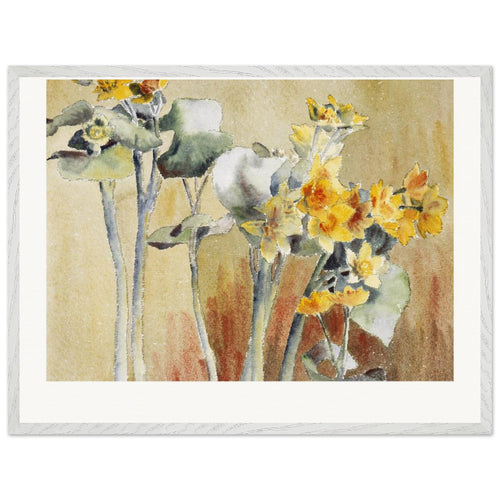 Orange Flower without Margin (1915) by Hannah Borger Overbeck. Archival Print on Museum Quality Matte Paper. Premium Wood Framed Wall Art. Original Aspect Ratio