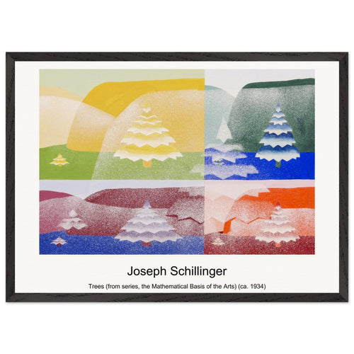 Trees (from series, the Mathematical Basis of the Arts) (ca. 1934) by Joseph Schillinger. Archival Print on Museum Quality Matte Paper. Premium Wood Framed Wall Art. Original Aspect Ratio