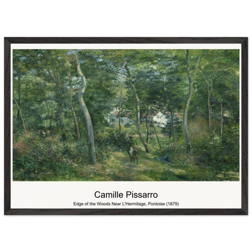 Edge of the Woods Near L'Hermitage, Pontoise (1879) by Camille Pissarro. Archival Print on Museum Quality Matte Paper. Premium Wood Framed Wall Art. Optimised Aspect Ratio.