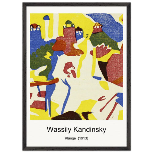 Four Parts (1932) by Wassily Kandinsky. Archival Print on Museum Quality Matte Paper. Premium Wood Framed Wall Art. Optimised Aspect Ratio.