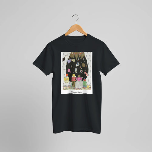 L'Arbre Merveilleux - Costumes d'enfants pour Nöel (1914) by Charles Martin. Custom Print on a 100% Airlume Combed and Ring-Spun Cotton Unisex Crewneck T-shirt Optimised Aspect Ratio.