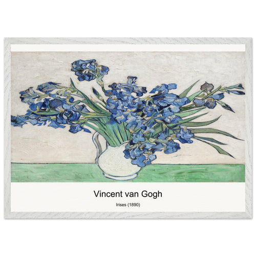 Irises (1890) by Vincent van Gogh. Archival Print on Museum Quality Matte Paper. Premium Wood Framed Wall Art. Optimised Aspect Ratio.