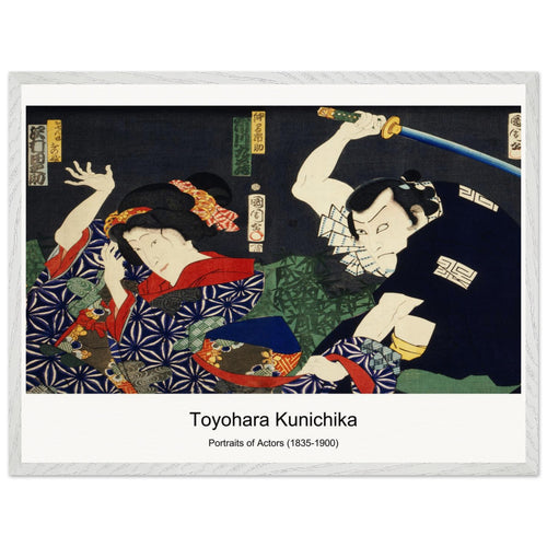 Portraits of Actors (1835-1900) by Toyohara Kunichika. Archival Print on Museum Quality Matte Paper. Premium Wood Framed Wall Art. Optimised Aspect Ratio.