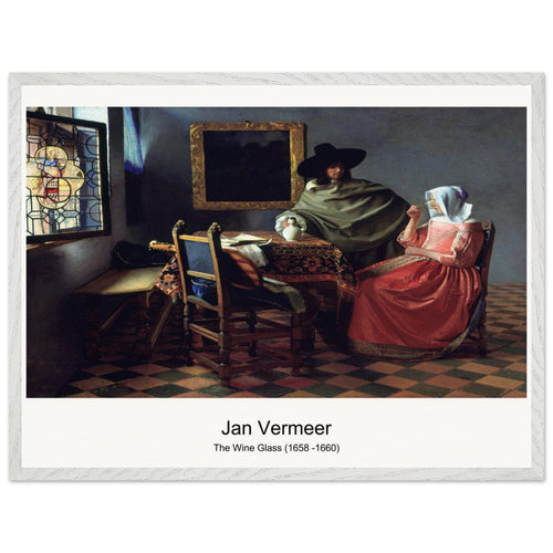 The Wine Glass (1658 -1660) by Jan Vermeer. Archival Print on Museum Quality Matte Paper. Premium Wood Framed Wall Art. Optimised Aspect Ratio.