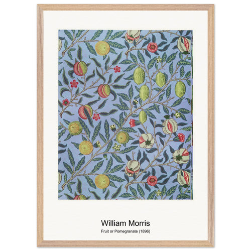 Fruit or Pomegranate (1896) by William Morris. Archival Print on Museum Quality Matte Paper. Premium Wood Framed Wall Art. Original Aspect Ratio