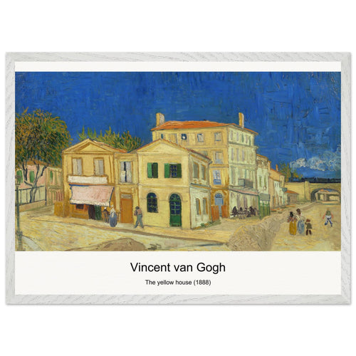 The yellow house (1888) by Vincent van Gogh. Archival Print on Museum Quality Matte Paper. Premium Wood Framed Wall Art. Optimised Aspect Ratio.