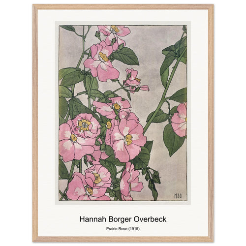 Prairie Rose (1915) by Hannah Borger Overbeck. Archival Print on Museum Quality Matte Paper. Premium Wood Framed Wall Art. Original Aspect Ratio