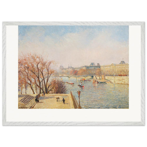 The Louvre, Morning, Sunlight (1872) by Camille Pissarro. Archival Print on Museum Quality Matte Paper. Premium Wood Framed Wall Art. Original Aspect Ratio