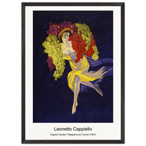 Cognac Gautier Frères France (1907) by Leonetto Cappiello. Archival Print on Museum Quality Matte Paper. Premium Wood Framed Wall Art. Optimised Aspect Ratio.