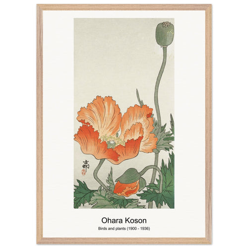 Birds and plants (1900 - 1936) by Ohara Koson. Archival Print on Museum Quality Matte Paper. Premium Wood Framed Wall Art. Original Aspect Ratio