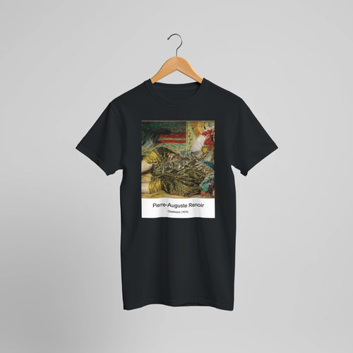 By the Seashore (1883) by Pierre-Auguste Renoir. Custom Print on a 100% Airlume Combed and Ring-Spun Cotton Unisex Crewneck T-shirt Optimised Aspect Ratio.