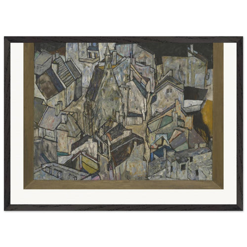 Mödling II (1918) by Egon Schiele. Archival Print on Museum Quality Matte Paper. Premium Wood Framed Wall Art. Original Aspect Ratio