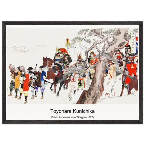 Public Appearances of Shogun (1897) by Toyohara Kunichika. Archival Print on Museum Quality Matte Paper. Premium Wood Framed Wall Art. Optimised Aspect Ratio.