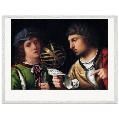 Giovanni Borgherini and His Tutor (1516) by Lorenzo Lotto. Archival Print on Museum Quality Matte Paper. Premium Wood Framed Wall Art. Original Aspect Ratio