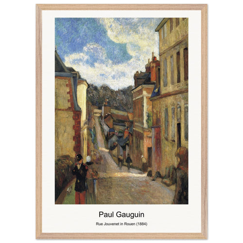 Rue Jouvenet in Rouen (1884) by Paul Gauguin. Archival Print on Museum Quality Matte Paper. Premium Wood Framed Wall Art. Optimised Aspect Ratio.