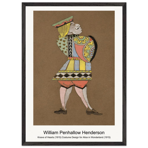 Knave of Hearts (1915) Costume Design for Alice in Wonderland (1915) by William Penhallow Henderson. Archival Print on Museum Quality Matte Paper. Premium Wood Framed Wall Art. Optimised Aspect Ratio.