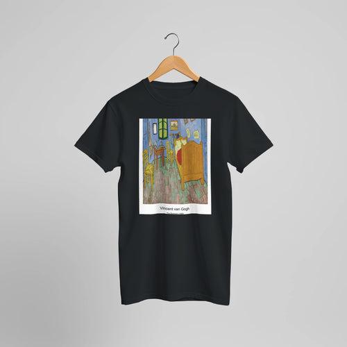 The Factory (1887) by Vincent van Gogh. Custom Print on a 100% Airlume Combed and Ring-Spun Cotton Unisex Crewneck T-shirt Optimised Aspect Ratio.