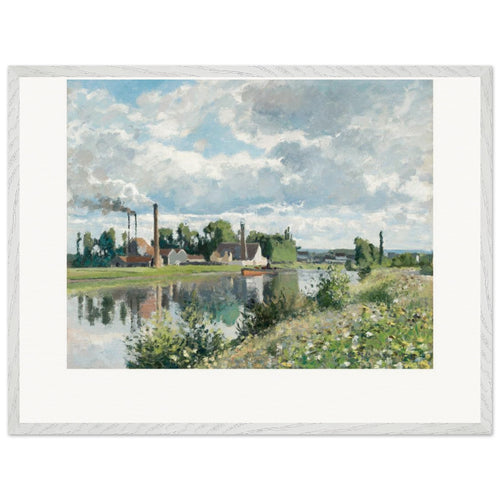 The River Oise near Pontoise (1873) by Camille Pissarro. Archival Print on Museum Quality Matte Paper. Premium Wood Framed Wall Art. Original Aspect Ratio
