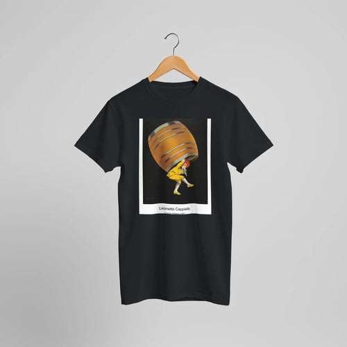 Cognac Pellisson (1907) by Leonetto Cappiello. Custom Print on a 100% Airlume Combed and Ring-Spun Cotton Unisex Crewneck T-shirt Optimised Aspect Ratio.