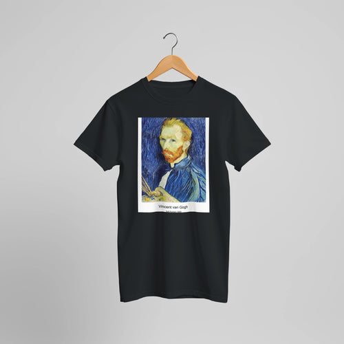 Still Life of Oranges and Lemons with Blue Gloves (1889) by Vincent van Gogh. Custom Print on a 100% Airlume Combed and Ring-Spun Cotton Unisex Crewneck T-shirt Optimised Aspect Ratio.