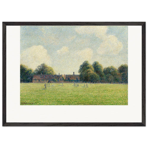 Hampton Court Green (1874) by Camille Pissarro. Archival Print on Museum Quality Matte Paper. Premium Wood Framed Wall Art. Original Aspect Ratio
