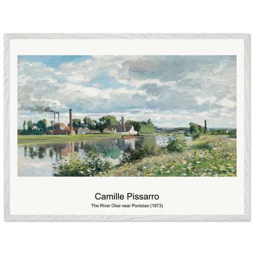 The River Oise near Pontoise (1873) by Camille Pissarro. Archival Print on Museum Quality Matte Paper. Premium Wood Framed Wall Art. Optimised Aspect Ratio.