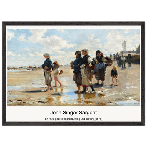 En route pour la pêche (Setting Out to Fish) (1878) by John Singer Sargent. Archival Print on Museum Quality Matte Paper. Premium Wood Framed Wall Art. Optimised Aspect Ratio.