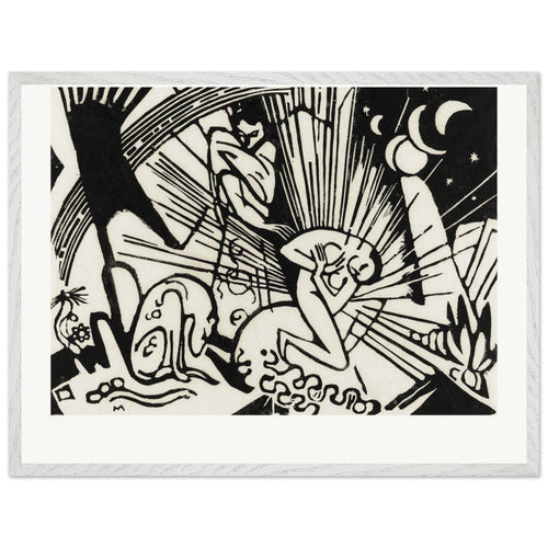 Reconciliation (1912) by Franz Marc. Archival Print on Museum Quality Matte Paper. Premium Wood Framed Wall Art. Original Aspect Ratio