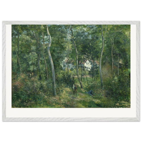 Edge of the Woods Near L'Hermitage, Pontoise (1879) by Camille Pissarro. Archival Print on Museum Quality Matte Paper. Premium Wood Framed Wall Art. Original Aspect Ratio