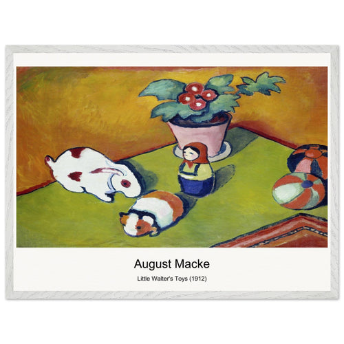 Little Walter's Toys (1912) by August Macke. Archival Print on Museum Quality Matte Paper. Premium Wood Framed Wall Art. Optimised Aspect Ratio.