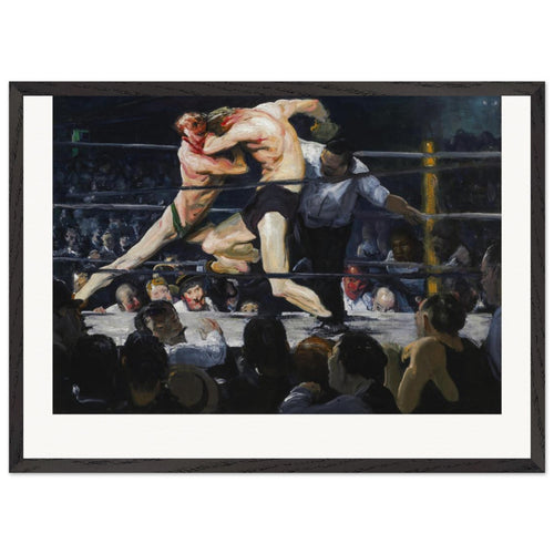 Stag at Sharkey's (1909) by George Wesley Bellows. Archival Print on Museum Quality Matte Paper. Premium Wood Framed Wall Art. Original Aspect Ratio